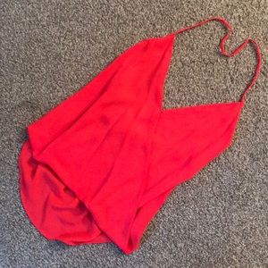 Olivaceous Tops - Poly halter low back tank top Olivaceous Tops - Poly halter low back tank top